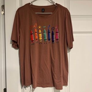 SHEIN Curve Crayon T-Shirt